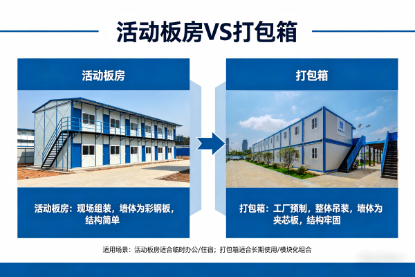 活动板房和集装箱房的区别